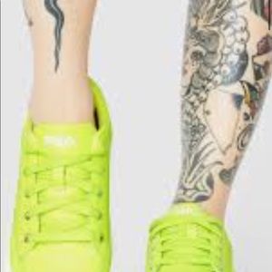 FILA SANDBLAST LOW NEON YELLOW 💛🔰🦜⭐️10 shift color change